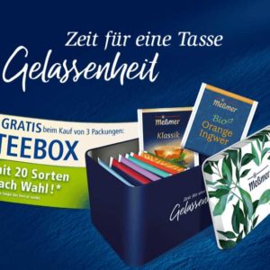 GRATIS Teebox beim Kauf von 3 Packungen Meßmer Tee