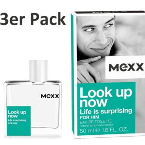 DealClub: 3x Mexx Look Up Now Life is Surprising for Him Eau de Toilette (€15,23 statt €19,51)