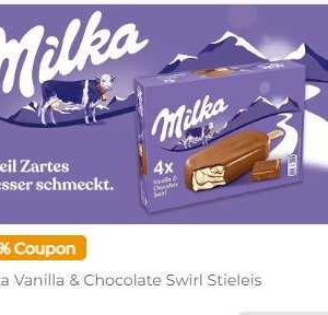 Milka swirl Stieleis Vanilla&amp;Chocolate für 0,87 Cent mit Couponplatz und Kaufland