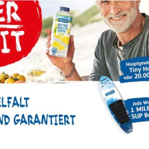 Milram Gewinnspiel mit Gewinngarantie - Coupon in Höhe von 0,50 €
