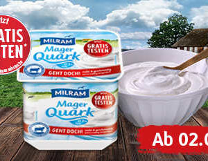 GRATIS TESTEN 500g Milram Magerquark (02.05.-31.07.2018)