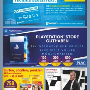 Netto: 10% Rabatt auf Conrad Geschenkarten, 10% Rabatt auf Playstation Store Guthaben in Form von DeutschlandCard Punkten und 750 DeutschlandCard Punkte für NettoKom StarterSets