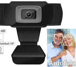 Pearl: Somikon Full-HD-USB-Webcam mit 5 MP, Autofokus und Dual-Stereo-Mikrofon für €19,99 statt €36,99 &#043; VSK