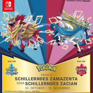 GRATIS &#034;Shiny Zacian&#034; & &#034;Shiny Zamazenta&#034; für *Pokémon* Schwert bzw. Schild kostenlos