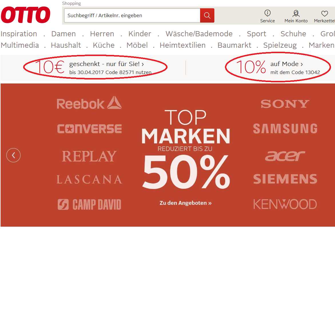 Otto Gutschein fÃ¼r 10 EUR Rabatt Rabattcodes