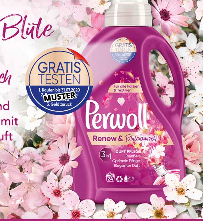 bald wieder* GRATIS: Perwoll Renew & Blütenrausch Waschmittel gratis testen