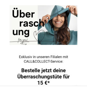 C&A Überraschungstüte für 15€ (Call & Collect)