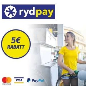 5€ Tank-Gutschein für Zahlung mit ryd pay