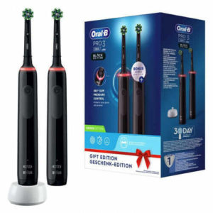 ORAL-B PRO 3 3900N BLACK/BLACK MIT 2. HANDSTÜCK UND VISUELLER ANDRUCKKONTROLLE