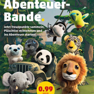 bei Penny Markt: Jetzt 55 Treuepunkte (5 Euro Einkaufswert &#061; 1 Treuepunkt) sammeln und für 0.99 Euro ein Plüschtier mitnehmen.
