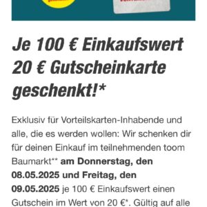 toom Gutscheintage
