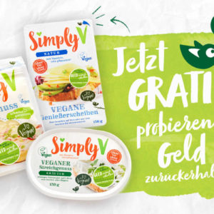 Verschiedene Simply V Produkte gratis testen