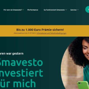 Smavesto Robo-Advisor mit mind. 100€ Prämie, Bedingung 5.000€ Einlage