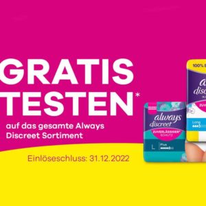 Gratis testen - Always Discreet