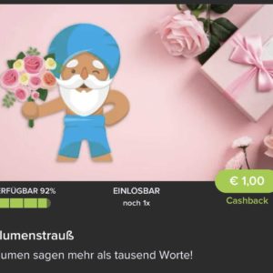 Valentinstag: € 1,00 Cashback auf einen Blumenstrauß mit PROMOCODE bei Marktguru