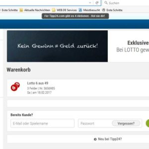 Tipp24 gewinnen oder Geld zurück