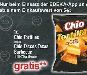 Edeka Südbayern: Chio Tortillas oder Taccos gratis ab 5 € Einkauf