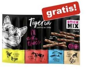 GRATIS: Tigeria Sticks Mixpaket bei Zooplus (MBW 9€) zum Weltkatzentag